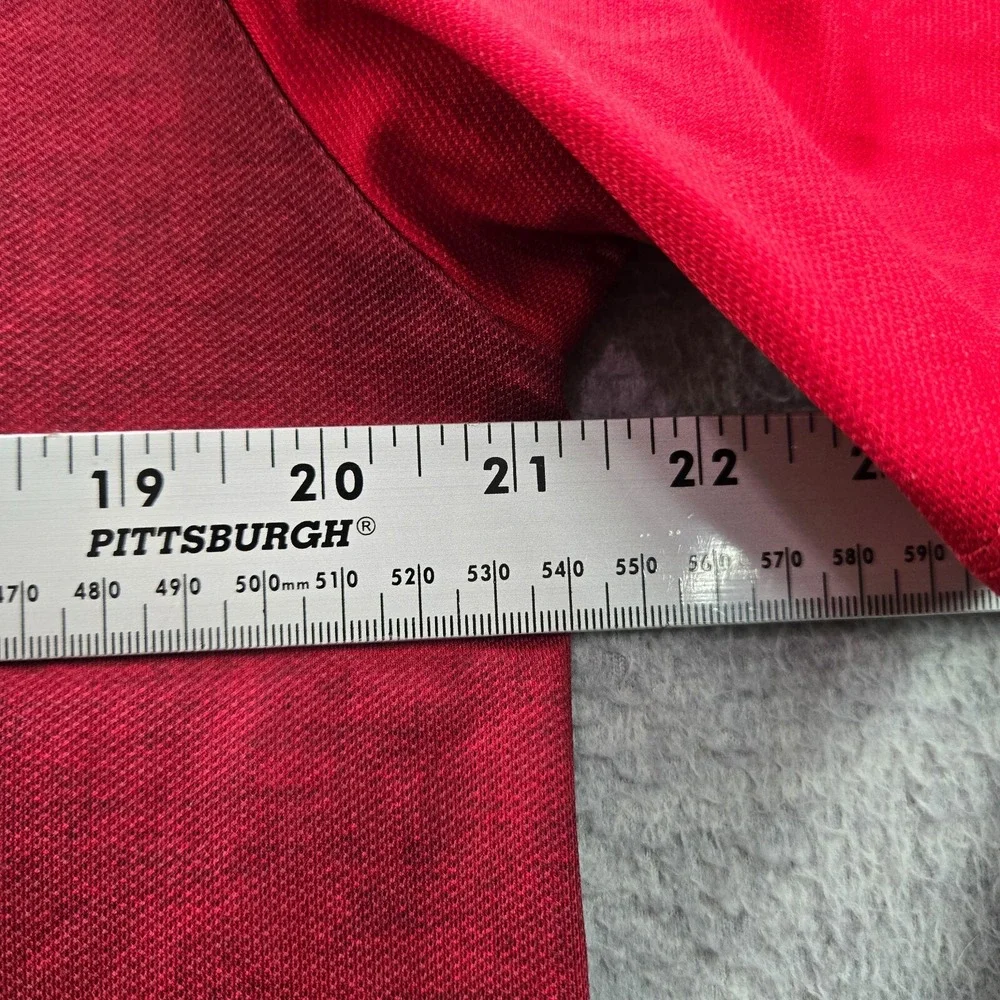 Nike Tiger Woods Men Polo M Red‎ Golf Collection Short Sleeve Polyester Y2K